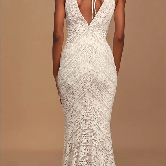 Lulus Alliana White Lace Mermaid Maxi Dress - Picture 2 of 5